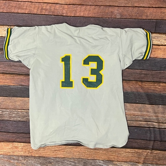 Vintage Depot Gray #13 Softball Baseball Sports Button Up Jersey Men's - Picture 2 of 6
